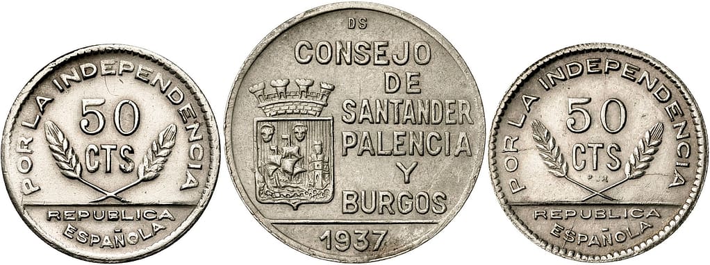 Monedas De La Guerra Civil Espa Ola Real De A